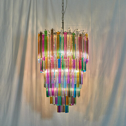 Colourful chandelier shop